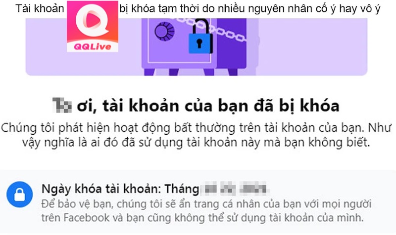 Tài khoản QQlive bị khoá 